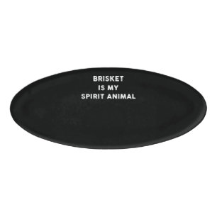 BBQ Brisket Is My Spirit Animal BBQ Gifts Name Tag