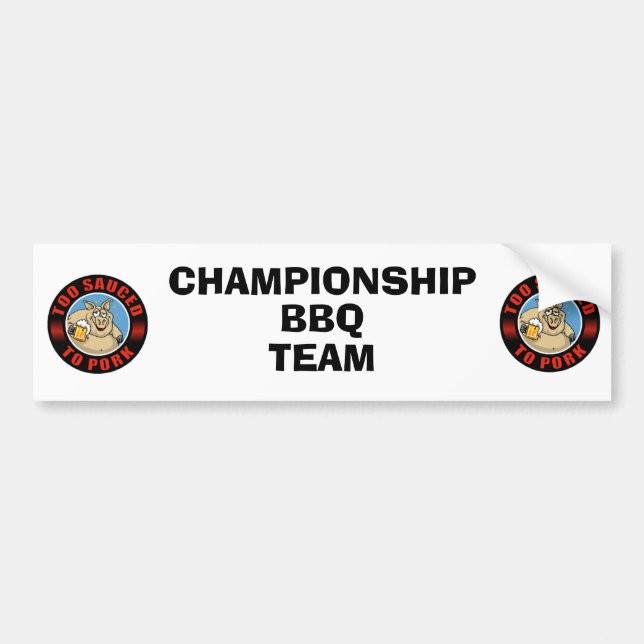 BBQ Bumper Sticker (Front)