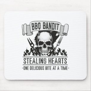 Bbq Byndit Stealing Hearts Funny Grilling Bbq Love Mouse Pad