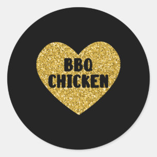 Bbq Chicken I Love Bbq Chicken Funny Food Classic Round Sticker