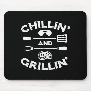 Bbq Chillin And Grillin Barbecue T Men Women Kids Mouse Pad