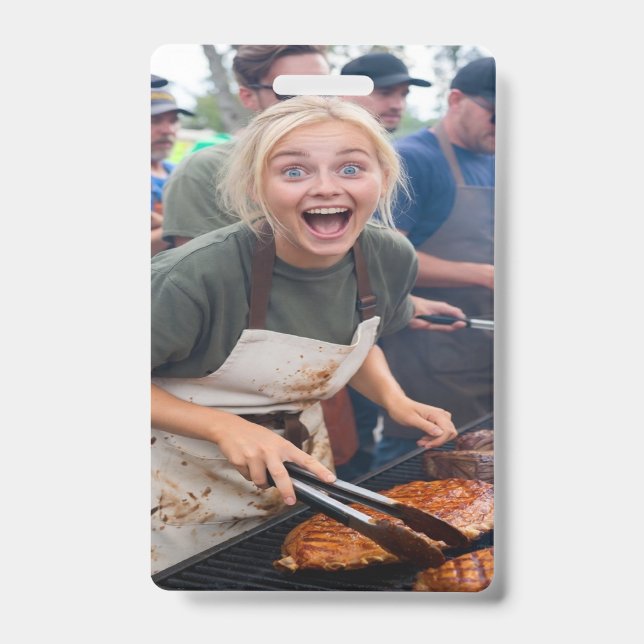 BBQ Cook Off Photo Customise ID Badge (Front)