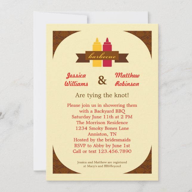 BBQ Couples Bridal Shower Invitation (Front)