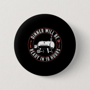 Bbq Dad Funny Smoking Meat Smoker Barbecue Dad App 6 Cm Round Badge