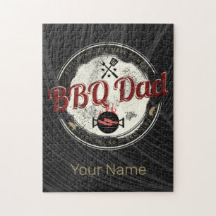BBQ Dad Vintage Grill or Barbecue For Fathers Day Jigsaw Puzzle