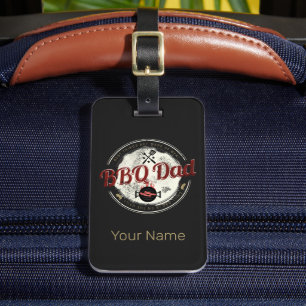 BBQ Dad Vintage Grill or Barbecue For Fathers Day Luggage Tag