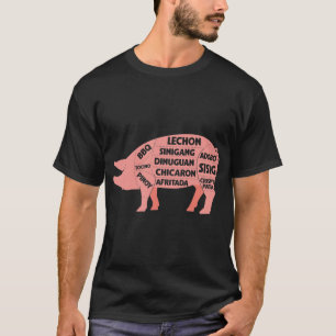 BBQ Diagram Filipino Pig Pork Cuts Meat T-Shirt