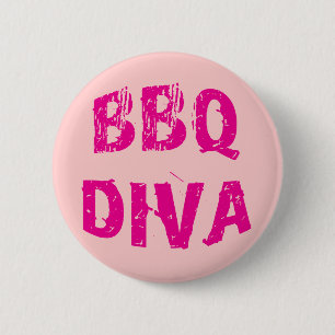 BBQ Diva 6 Cm Round Badge