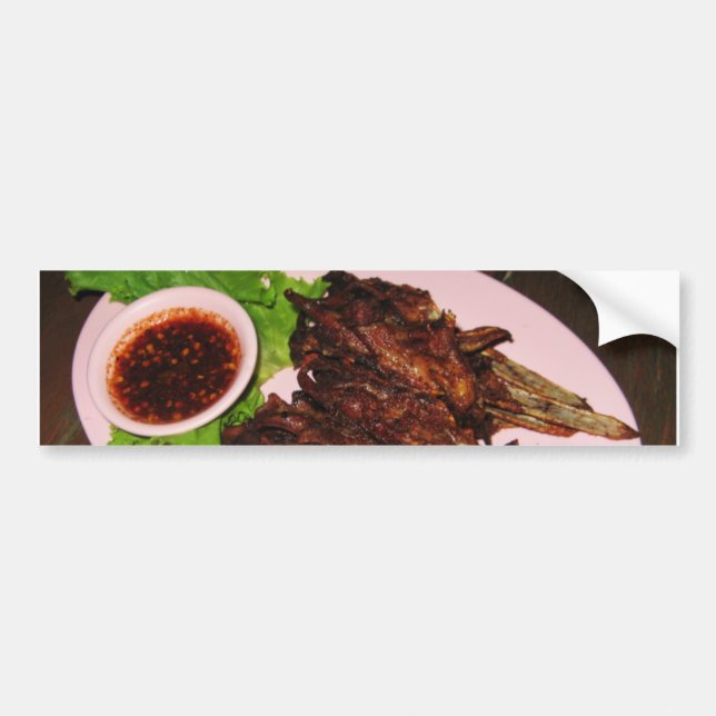BBQ Duck Beaks ... Thai Asian Street Food Bumper Sticker (Front)