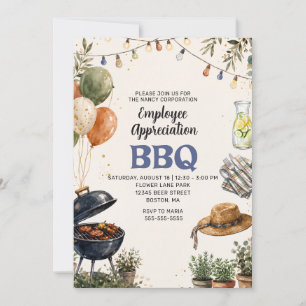 BBQ Employee Appreciation Barbeque Corporate Event Invitation
