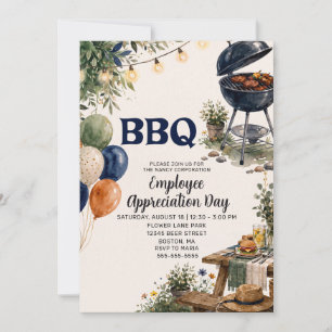 BBQ Employee Appreciation Barbeque Thank You Invitation