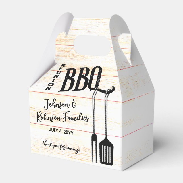 BBQ Family Reunion Favour Box (Front Side)