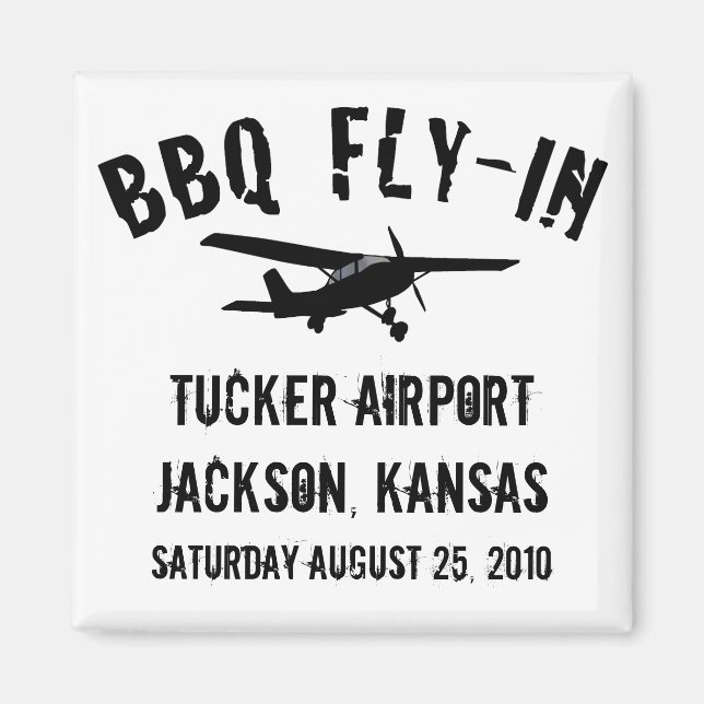 BBQ Fly-In Aeroplane Magnet (Front)