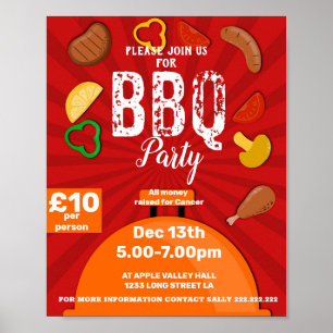 BBQ fundraiser  poster