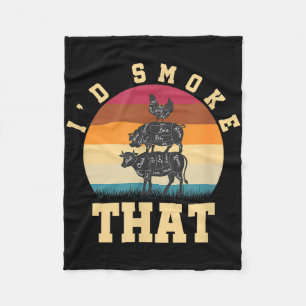 Bbq funny men barbecue party gift retro barbecue  fleece blanket