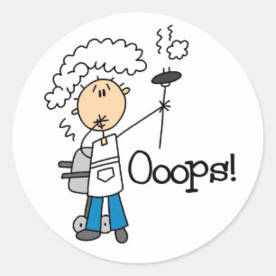 BBQ Gone Bad Classic Round Sticker