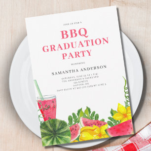 BBQ Graduation Party Invitation
