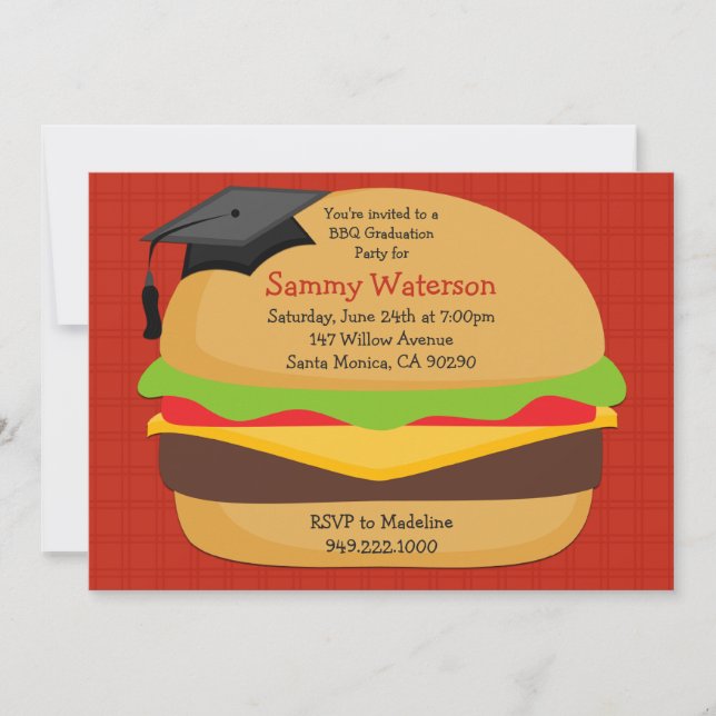 BBQ Graduation Party Invitation Class of 2012 (Front)