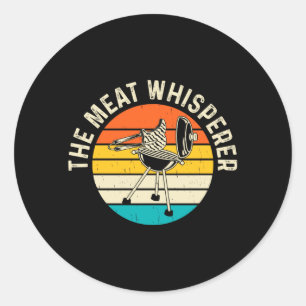 Bbq Grill Dad Grill Master Barbecue King Classic Round Sticker