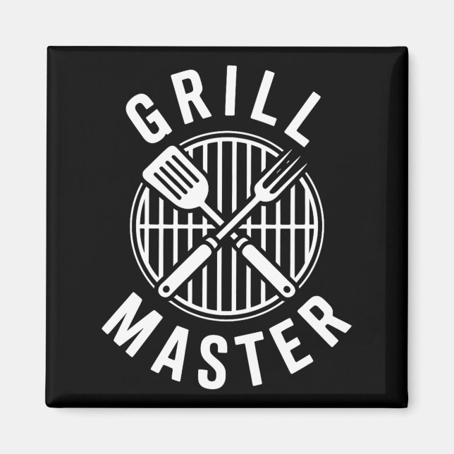 Bbq Grill Master Backyard Barbecue Smoke King Magnet (Front)