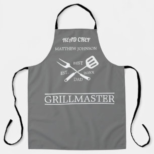  BBQ Grill Master Personalised Best Dad Father's   Apron
