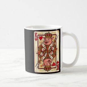 Bbq Grilling Funny Pig King Of Hearts Playing Card Coffee Mug