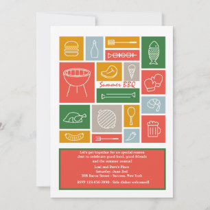 BBQ Icons Invitation