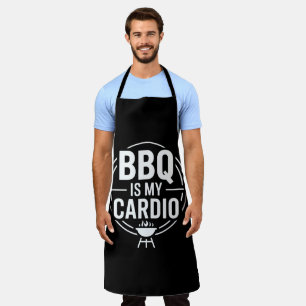 BBQ Is My Cardio Funny Dad Grill Quote Apron