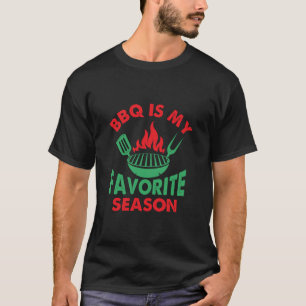 BBQ Is My Favourite Season Christmas Colours T-Shirt