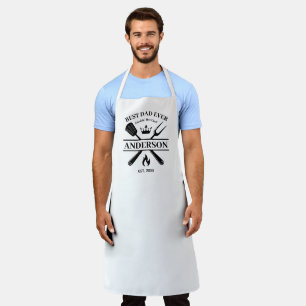 BBQ King Barbecue Personalised Best Dad Ever Apron