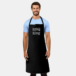 BBQ King black solid plain modern elegant grill Apron
