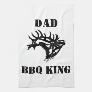 BBQ KING - Bull Elk Tea Towel