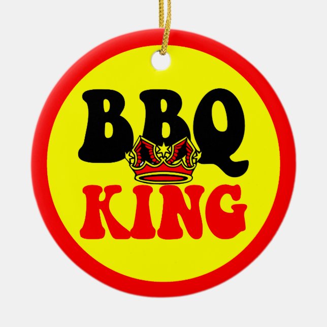 BBQ King Ceramic Tree Decoration (Front)