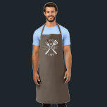 BBQ King | Dad Chef | Personalised Name Apron<br><div class="desc">BBQ king Dad chef personalised name apron. The design is lettered in modern typography and the template is set up for you to add your custom text and name. Perfect for Father's day,  Dad's birthday or a holiday!</div>