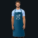 BBQ King | Dad Chef | Personalised Name Apron<br><div class="desc">BBQ king Dad chef personalised name apron. The design is lettered in modern typography and the template is set up for you to add your custom text and name. Perfect for Father's day,  Dad's birthday or a holiday!</div>