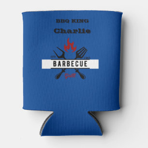 BBQ KING Editable text Can Cooler
