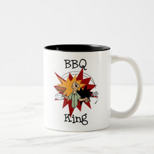 BBQ King T-shirts and Gifts Two-Tone Coffee Mug