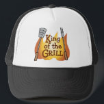 BBQ King Trucker Hat<br><div class="desc">Award the best male BBQ chef an official team leader hat - King of the Grill. Matches BBQ apron,  can be personalised.</div>
