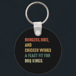 Bbq Kings Unite Burgers Ribs And Chicken Wings  Key Ring<br><div class="desc">Bbq Kings Unite Burgers Ribs And Chicken Wings</div>