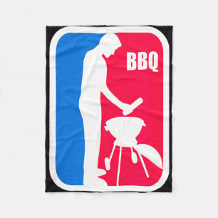 Bbq league - men's funny barbecue cookout grill fleece blanket