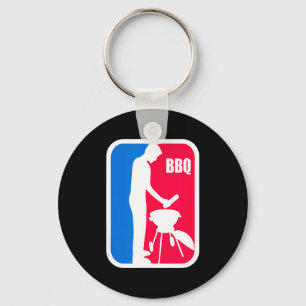 Bbq league - men's funny barbecue cookout grill key ring