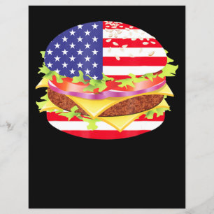 BBQ Lovers Hamburger USA Flag 4th Of July BBQ