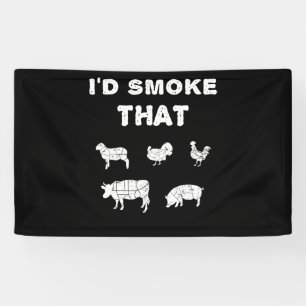 BBQ Lovers ID Smoke That Chef Smoker BBQ Gifts Banner