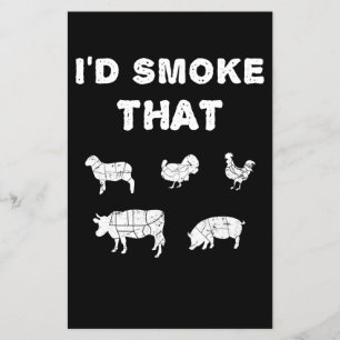BBQ Lovers   ID Smoke That Chef Smoker BBQ Gifts Flyer