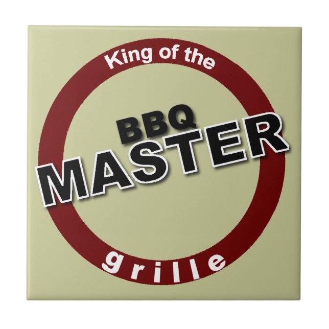 BBQ Master King of the Grille Ceramic Tile (Front)