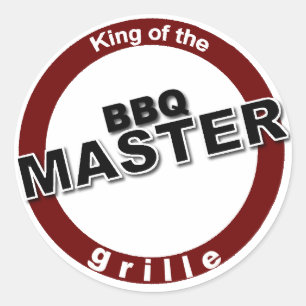 BBQ Master King of the Grille Classic Round Sticker