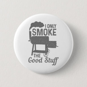 Bbq Meat Smoking Smoker Grill Grilling Funny  6 Cm Round Badge