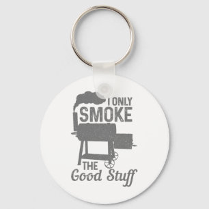 Bbq Meat Smoking Smoker Grill Grilling Funny  Key Ring