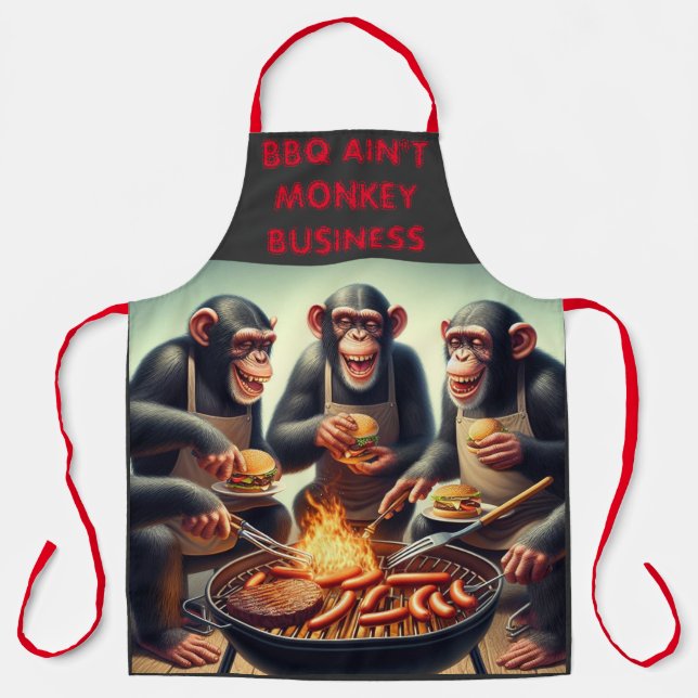 BBQ Monkey Business Apron (Front)
