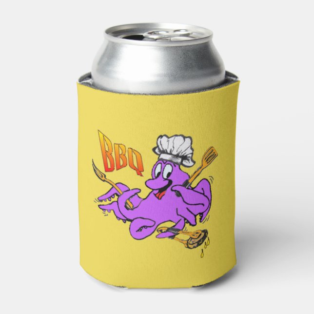 BBQ Octopus Cust. Can Cooler (Can Front)
